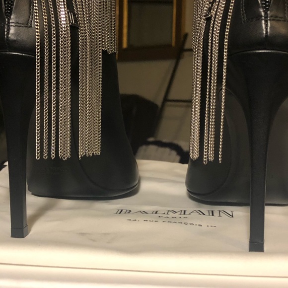 SOLD! Authentic Balmain Leather Booties - Picture 7 of 8